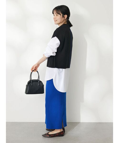 CRAFT STANDARD BOUTIQUE（クラフトスタンダードブティック）の「配色クルーネックニットベスト（ベスト・レディース・ネイビー/ブラック/アイボリー・FREE）」の15枚目の写真