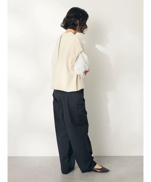 CRAFT STANDARD BOUTIQUE（クラフトスタンダードブティック）の「配色クルーネックニットベスト（ベスト・レディース・ネイビー/ブラック/アイボリー・FREE）」の22枚目の写真