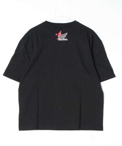セール】【s】〔HONDA×MONSTER WORLD〕バイクイラストTシャツ