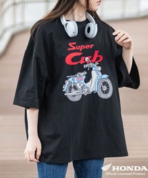 【s】〔HONDA×MONSTER WORLD〕バイクイラストTシャツ super cub/CC110