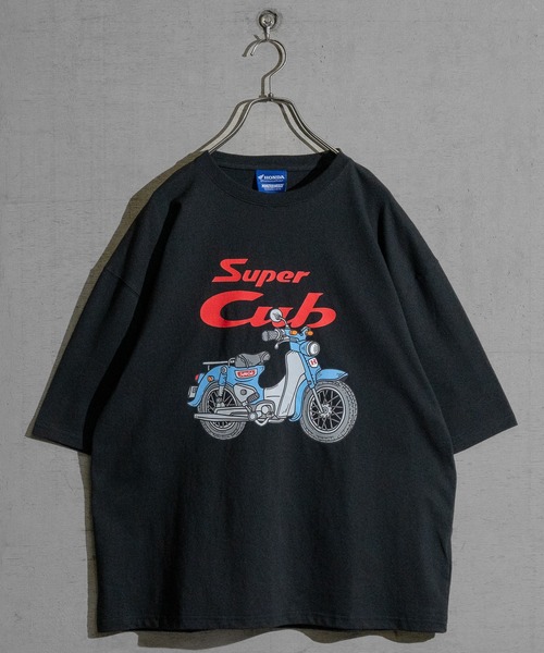 セール】【s】〔HONDA×MONSTER WORLD〕バイクイラストTシャツ