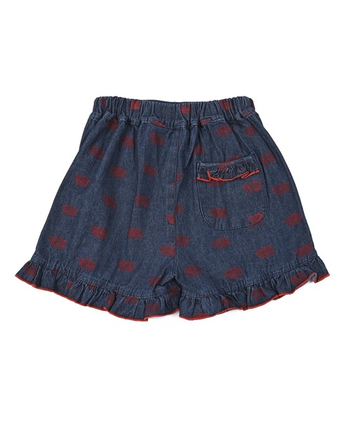 CALMIA（カルミア）の「フラワーPTデニムフリルキュロットパンツ（80～150cm）（デニムパンツ・キッズ・ブルー/ネイビー・100/150/140/110/90/80/130/120）」の13枚目の写真