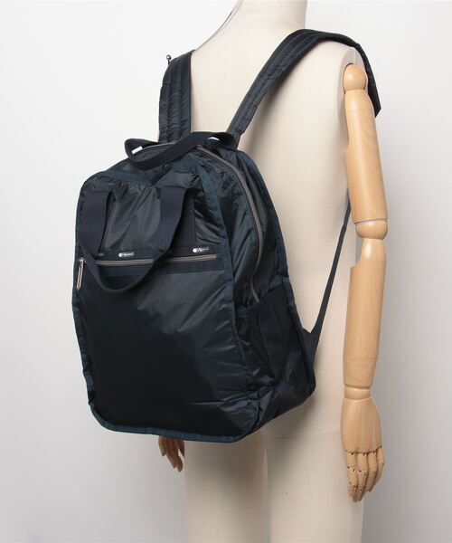 LeSportsac（レスポートサック）の「LeSportsac CR URBAN BACKPACK レスポートサック アーバン バックパック（バックパック/リュック・レディース・ダークブルー/ブラック/ホワイト系/ダークグレー・FREE）」の11枚目の写真