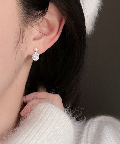 LA VORAGINE(ラ ヴォラジネ)の「アレルギー対応エコパールジルコンピアス(ピアス(両耳用)・レディース・ゴールド/シルバー・FREE)」の6枚目の写真