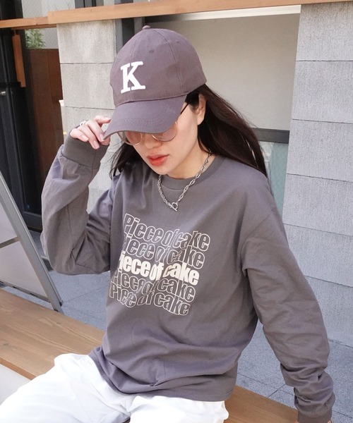 CORNERS(コーナーズ)の「piece of cakeプリント長袖Tシャツ(Tシャツ/カットソー・レディース・スミクロ/オフホワイト・L/M)」の10枚目の写真