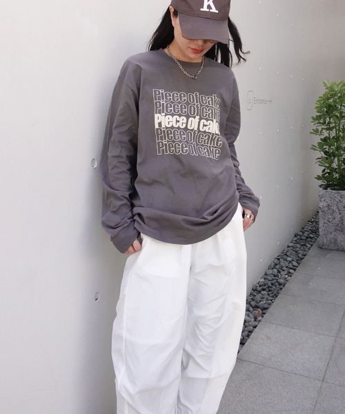 CORNERS(コーナーズ)の「piece of cakeプリント長袖Tシャツ(Tシャツ/カットソー・レディース・スミクロ/オフホワイト・L/M)」の8枚目の写真