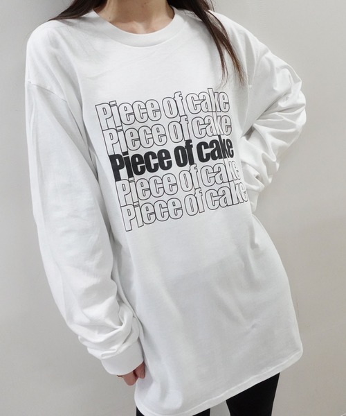 CORNERS(コーナーズ)の「piece of cakeプリント長袖Tシャツ(Tシャツ/カットソー・レディース・スミクロ/オフホワイト・L/M)」の12枚目の写真