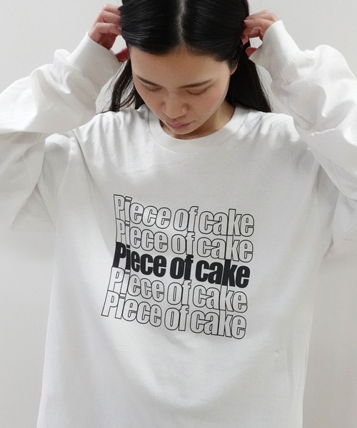 CORNERS(コーナーズ)の「piece of cakeプリント長袖Tシャツ(Tシャツ/カットソー・レディース・スミクロ/オフホワイト・L/M)」の13枚目の写真
