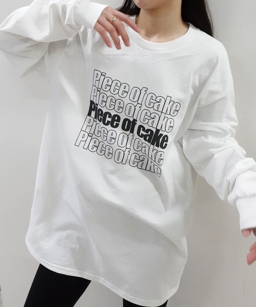 CORNERS(コーナーズ)の「piece of cakeプリント長袖Tシャツ(Tシャツ/カットソー・レディース・スミクロ/オフホワイト・L/M)」の15枚目の写真