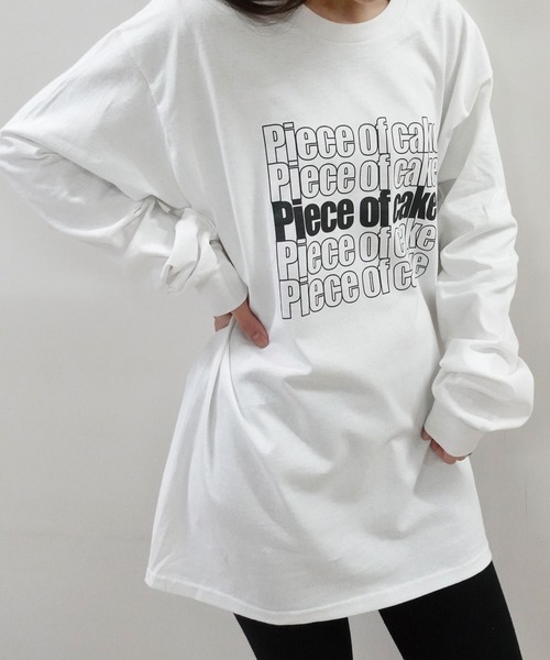 CORNERS(コーナーズ)の「piece of cakeプリント長袖Tシャツ(Tシャツ/カットソー・レディース・スミクロ/オフホワイト・L/M)」の16枚目の写真
