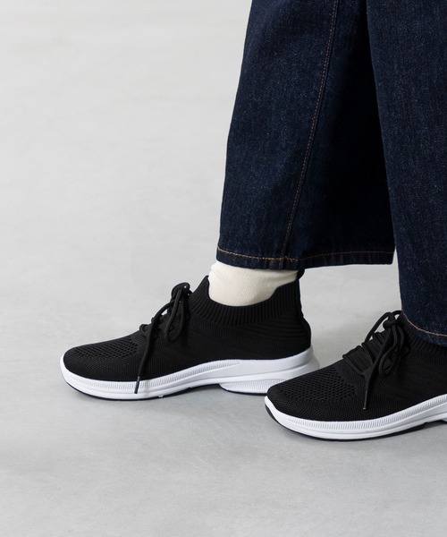 welleg（ウェレッグ）の「やわらかフィット ニットスニーカー（スニーカー・レディース・ブラック系その他2・36/37/38/39/40/41）」の13枚目の写真
