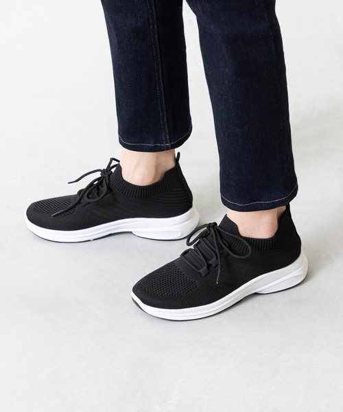 welleg（ウェレッグ）の「やわらかフィット ニットスニーカー（スニーカー・レディース・ブラック系その他2・36/37/38/39/40/41）」の10枚目の写真