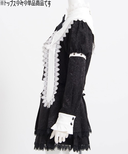 ililil（イルイルイル）の「『ililil/イルイルイル』【ゴシック地雷ちゃんとっぷす】十字架チャーム付きシスター風襟長袖ブラウス（シャツ/ブラウス・レディース・ブラック・FREE）」の9枚目の写真