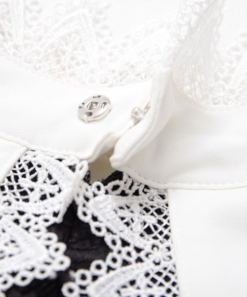 ililil（イルイルイル）の「『ililil/イルイルイル』【ゴシック地雷ちゃんとっぷす】十字架チャーム付きシスター風襟長袖ブラウス（シャツ/ブラウス・レディース・ブラック・FREE）」の13枚目の写真