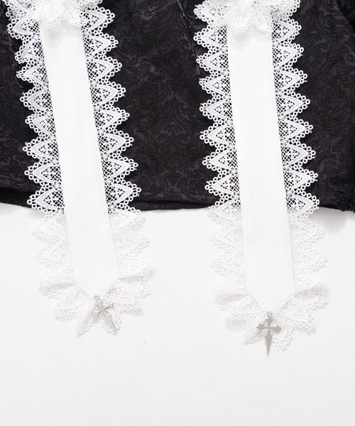 ililil（イルイルイル）の「『ililil/イルイルイル』【ゴシック地雷ちゃんとっぷす】十字架チャーム付きシスター風襟長袖ブラウス（シャツ/ブラウス・レディース・ブラック・FREE）」の14枚目の写真