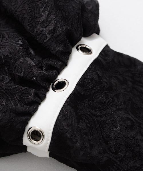 ililil（イルイルイル）の「『ililil/イルイルイル』【ゴシック地雷ちゃんとっぷす】十字架チャーム付きシスター風襟長袖ブラウス（シャツ/ブラウス・レディース・ブラック・FREE）」の16枚目の写真