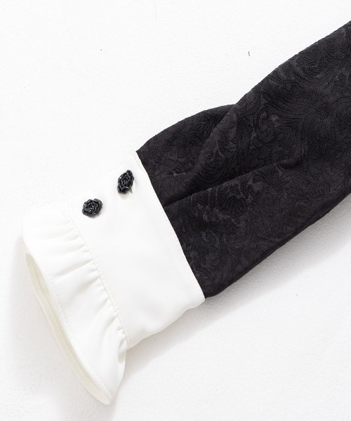 ililil（イルイルイル）の「『ililil/イルイルイル』【ゴシック地雷ちゃんとっぷす】十字架チャーム付きシスター風襟長袖ブラウス（シャツ/ブラウス・レディース・ブラック・FREE）」の17枚目の写真