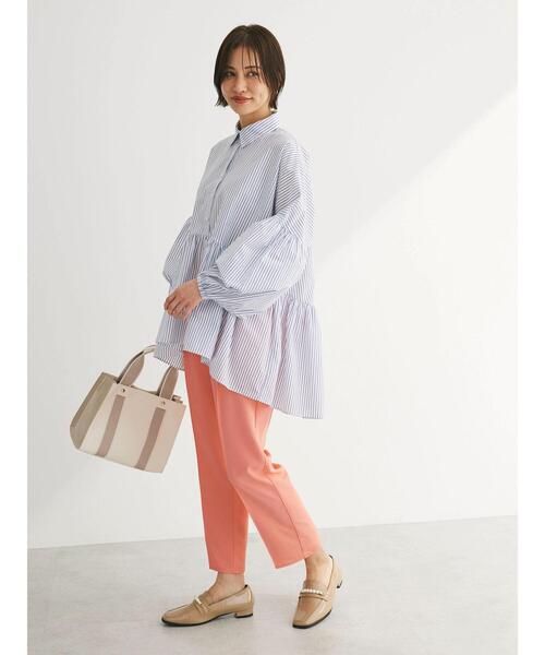 ELENCARE DUE（エレンカーレデュエ）の「・ELENCARE　DUE　ギャザーキリカエチュニック（チュニック・レディース・ベージュ/サックスブルー/オフホワイト・FREE）」の6枚目の写真