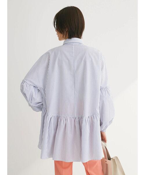 ELENCARE DUE（エレンカーレデュエ）の「・ELENCARE　DUE　ギャザーキリカエチュニック（チュニック・レディース・ベージュ/サックスブルー/オフホワイト・FREE）」の9枚目の写真