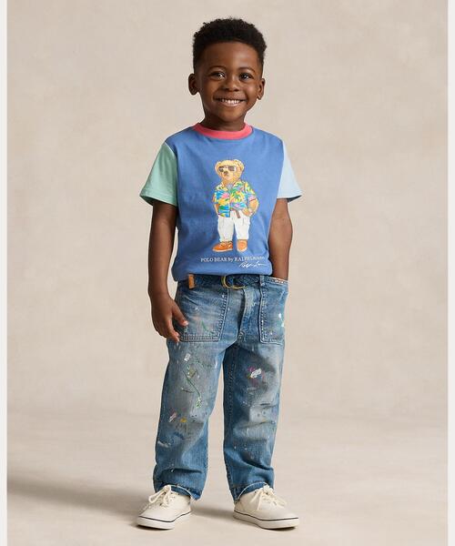 POLO RALPH LAUREN CHILDRENSWEAR(ポロ ラルフ ローレン チルドレンズウェア)の「Polo ベア カラーブロック コットン Tシャツ(Tシャツ/カットソー・キッズ・マルチ・7/6/4/3)」の4枚目の写真
