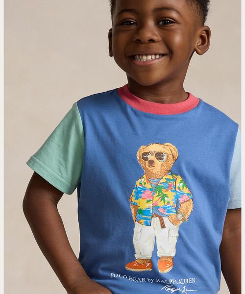 POLO RALPH LAUREN CHILDRENSWEAR(ポロ ラルフ ローレン チルドレンズウェア)の「Polo ベア カラーブロック コットン Tシャツ(Tシャツ/カットソー・キッズ・マルチ・7/6/4/3)」の5枚目の写真