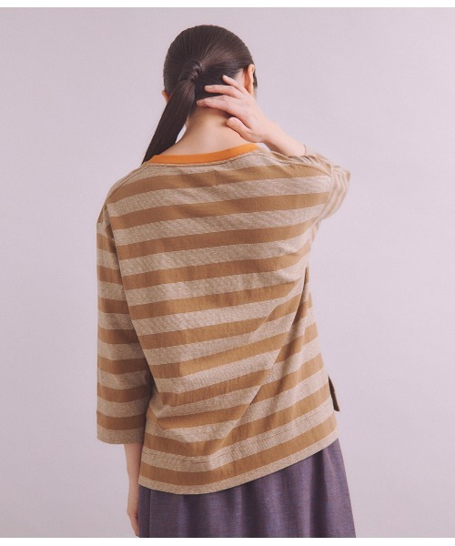 SIPULI(シプリ)の「Graph Border Jersey ロングTシャツ(Tシャツ/カットソー・レディース・ブラウン・2)」の5枚目の写真