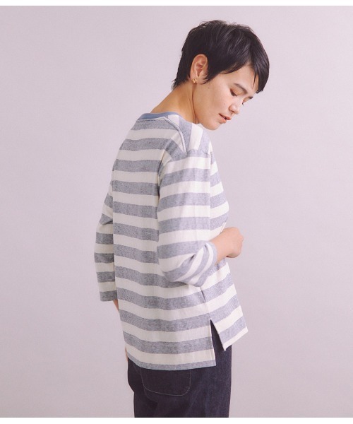SIPULI(シプリ)の「Graph Border Jersey ロングTシャツ(Tシャツ/カットソー・レディース・ブラウン・2)」の11枚目の写真