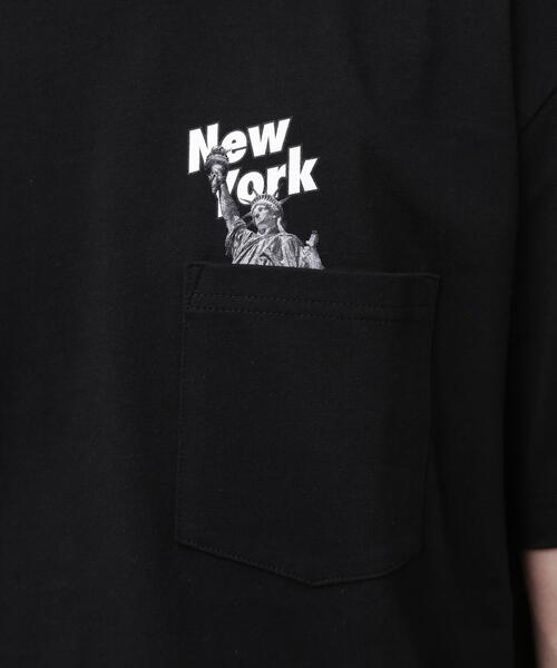 NEW ERA(ニューエラ)の「《AVIREX × NEW ERA》NEW ERA POCKET S/S T-SHIRT NEWYORK(Tシャツ/カットソー・メンズ・ブラック/ホワイト・L/M/XL)」の5枚目の写真