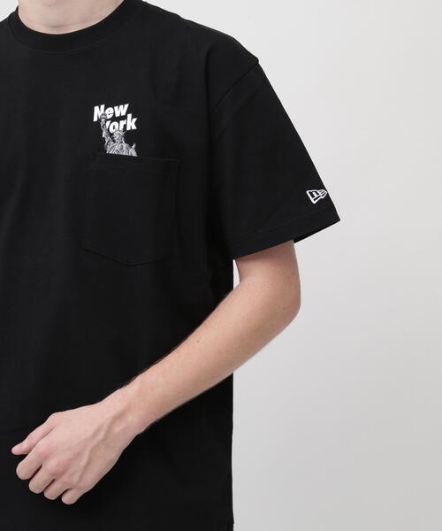 NEW ERA(ニューエラ)の「《AVIREX × NEW ERA》NEW ERA POCKET S/S T-SHIRT NEWYORK(Tシャツ/カットソー・メンズ・ブラック/ホワイト・L/M/XL)」の6枚目の写真