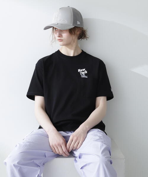 NEW ERA(ニューエラ)の「《AVIREX × NEW ERA》NEW ERA POCKET S/S T-SHIRT NEWYORK(Tシャツ/カットソー・メンズ・ブラック/ホワイト・L/M/XL)」の11枚目の写真