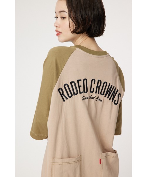 RODEO CROWNS WIDE BOWL(ロデオクラウンズワイドボウル)の「ラグランカラーステッチワンピース(ワンピース・レディース・カーキ/ブラック/ブルー/ライトイエロー/ダークグリーン/サックスブルー/アイボリー・FREE)」の11枚目の写真