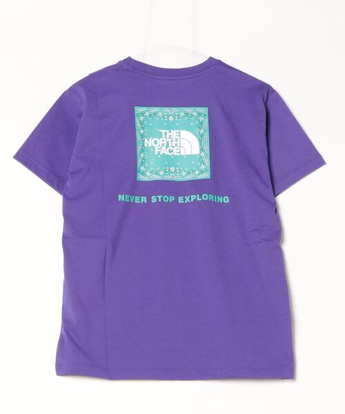 THE NORTH FACE（ザノースフェイス）の「ザ ノース フェイス THE NORTH FACE S/S Bandana Square Logo Tee_ショートスリーブバンダナスクエアロゴティー（Tシャツ/カットソー・レディース・ブルー/ラベンダー/ホワイト×ネイビー/ブラック・M/L/XL/S）」の8枚目の写真