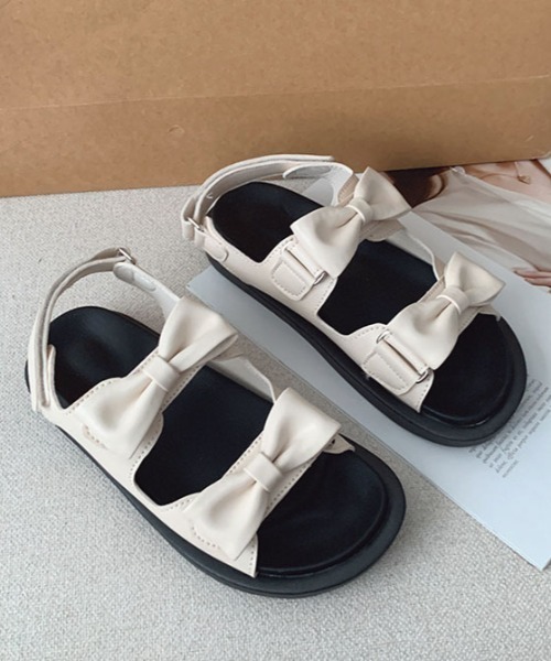 ROOPTOKYO（ループトウキョウ）の「リボン スポーツサンダル（サンダル・レディース・ブラック/ホワイト・38/36）」の22枚目の写真