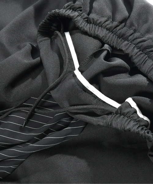 neos（ネオス）の「【neos】ルーズシルエット レイヤード ストライプ 切替 スカート ワイド ドレープ 袴 パンツ（その他パンツ・メンズ・ブラック・MEDIUM/LARGE/X-LARGE）」の12枚目の写真