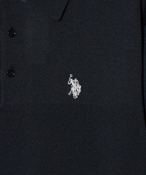 U.S. POLO ASSN.（ユーエスポロアッスン）の「U.S. POLO ASSN./ユーエスポロアッスン ニットポロシャツ（ポロシャツ・メンズ・ライトベージュ/モカ/インディゴブルー/オフホワイト/ネイビー/ブラック・LL/M/L）」の8枚目の写真