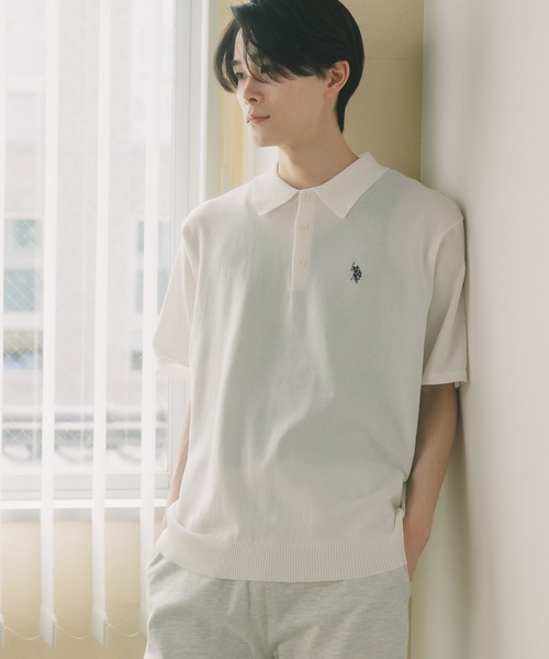 U.S. POLO ASSN.（ユーエスポロアッスン）の「U.S. POLO ASSN./ユーエスポロアッスン ニットポロシャツ（ポロシャツ・メンズ・ライトベージュ/モカ/インディゴブルー/オフホワイト/ネイビー/ブラック・LL/M/L）」の22枚目の写真