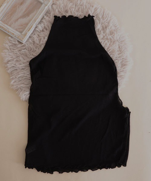 Mayree(メイリー)の「【resonance】シアー メロウデザイン 無地 ハイネック つけ襟【マルチウェイ/オケージョン】(付け襟・レディース・ライトベージュ/ブラック/ホワイト/ライトブルー・FREE)」の6枚目の写真