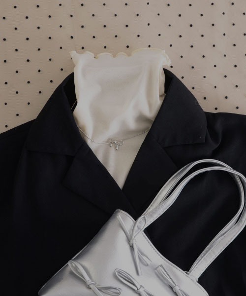 Mayree(メイリー)の「【resonance】シアー メロウデザイン 無地 ハイネック つけ襟【マルチウェイ/オケージョン】(付け襟・レディース・ライトベージュ/ブラック/ホワイト/ライトブルー・FREE)」の20枚目の写真