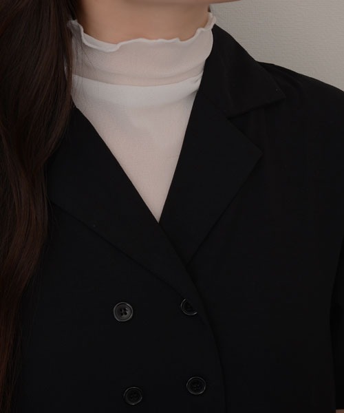 Mayree(メイリー)の「【resonance】シアー メロウデザイン 無地 ハイネック つけ襟【マルチウェイ/オケージョン】(付け襟・レディース・ライトベージュ/ブラック/ホワイト/ライトブルー・FREE)」の13枚目の写真