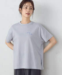 速乾 刺繍 ロゴ Tシャツ