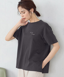 速乾 刺繍 ロゴ Tシャツ