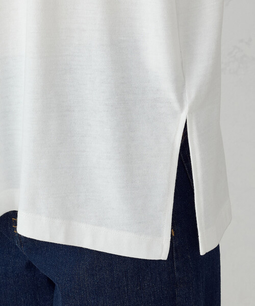 COMME CA ISM（コムサイズム）の「速乾 刺繍 ロゴ Ｔシャツ（Tシャツ/カットソー・レディース・チャコール/ブラック/ホワイト/サックスブルー・SMALL/MEDIUM/LARGE）」の9枚目の写真