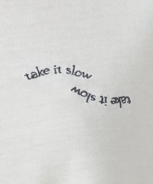 COMME CA ISM（コムサイズム）の「速乾 刺繍 ロゴ Ｔシャツ（Tシャツ/カットソー・レディース・チャコール/ブラック/ホワイト/サックスブルー・SMALL/MEDIUM/LARGE）」の8枚目の写真