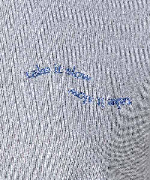 COMME CA ISM（コムサイズム）の「速乾 刺繍 ロゴ Ｔシャツ（Tシャツ/カットソー・レディース・チャコール/ブラック/ホワイト/サックスブルー・SMALL/MEDIUM/LARGE）」の5枚目の写真