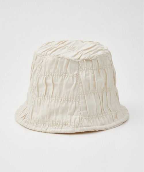 SLY（スライ）の「GATHER PANEL HAT ギャザー パネル ハット（ハット・レディース・ブラック/オフホワイト・FREE）」の3枚目の写真