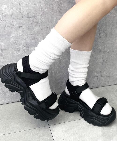 WEGO（ウィゴー）の「WEGO/厚底ダッドスポーツサンダル（サンダル・レディース・シルバー/ブラック/ホワイト・LARGE/MEDIUM/SMALL/X-LARGE）」の7枚目の写真