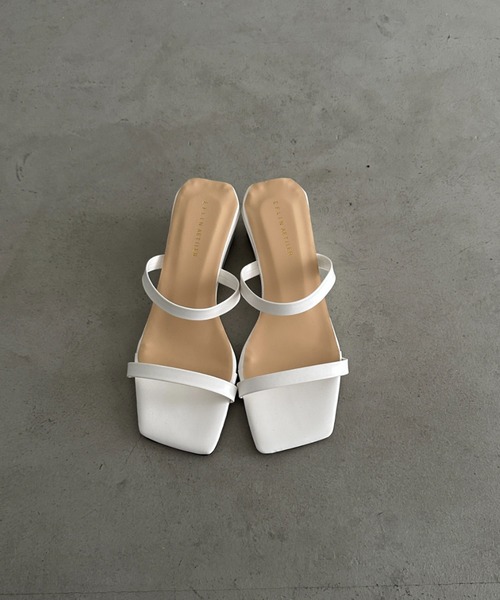 MYMOOD.（マイムード）の「スクエアトゥミュールサンダル（サンダル・レディース・ベージュ/ホワイト/ブラック・23.5cm/24.5cm）」の18枚目の写真