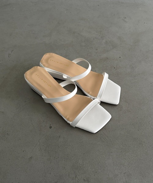 MYMOOD.（マイムード）の「スクエアトゥミュールサンダル（サンダル・レディース・ベージュ/ホワイト/ブラック・23.5cm/24.5cm）」の16枚目の写真