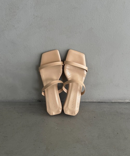 MYMOOD.（マイムード）の「スクエアトゥミュールサンダル（サンダル・レディース・ベージュ/ホワイト/ブラック・23.5cm/24.5cm）」の6枚目の写真