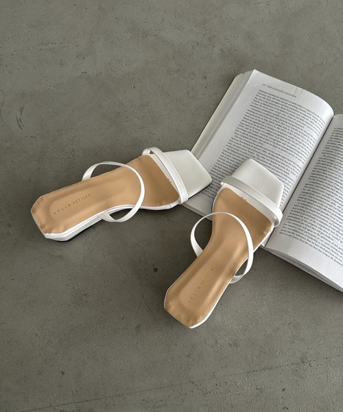 MYMOOD.（マイムード）の「スクエアトゥミュールサンダル（サンダル・レディース・ベージュ/ホワイト/ブラック・23.5cm/24.5cm）」の7枚目の写真